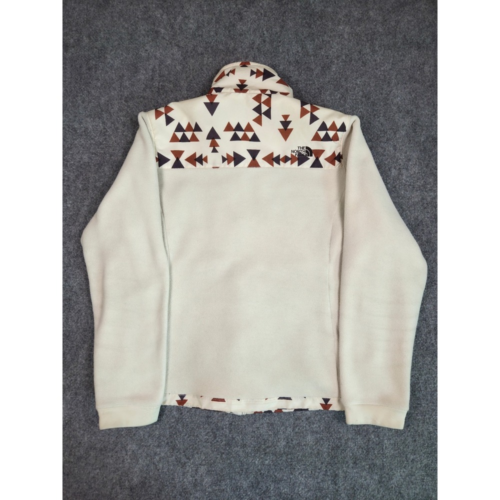 The North Face Denali 2 Fleece Jacket Womens Large Cream Geometric Southwest - Picture 15 of 15
